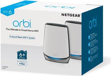 Netgear Rbk852 - DuaL-Band (2,4 Ghz/5 Ghz) - WI-Fi 6 (802.11ax) - 2400 Mbit/s - 802.11a,wI-Fi 4 (802.11n),wI-Fi 5 (802.11ac),wI-Fi 6 (802.11ax) - 240
