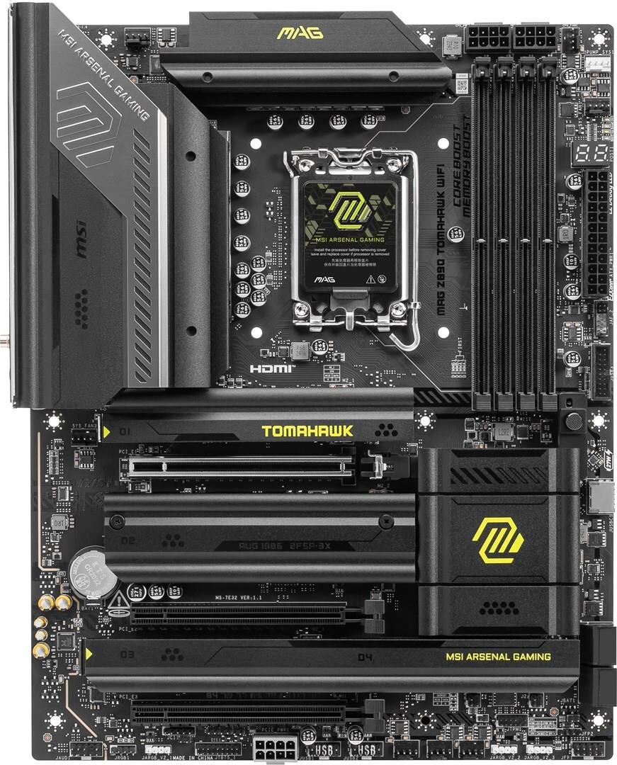 Msi Mag Z890 Tomahawk Wifi - Motherboard - Atx - Lga1851-Sockel - Z890 Chipsatz - Usb 3,2 Gen 1, Usb 3,2 Gen 2, UsB-C 3,2 Gen2, Usb4, UsB-C 3,2 Gen 2