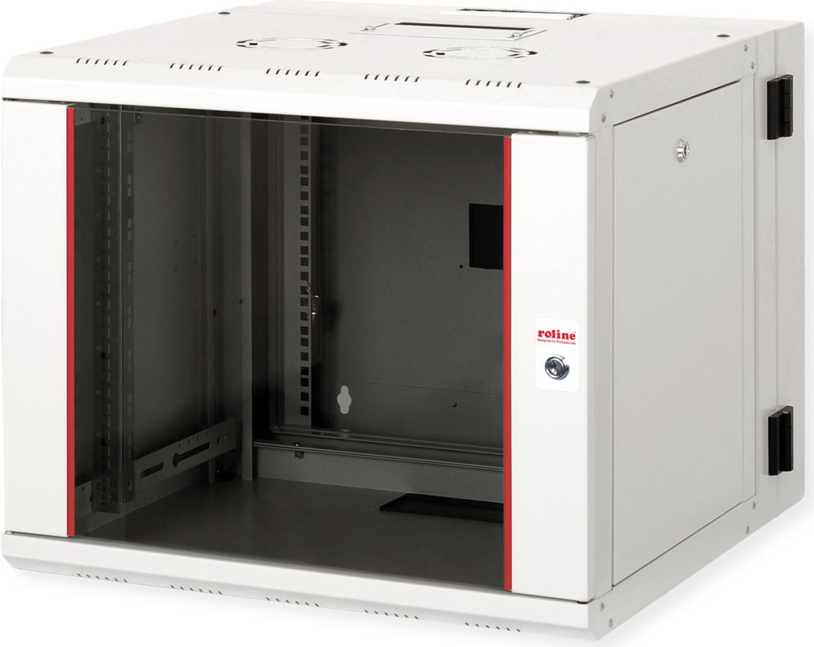 Roline Pro - Schrank Netzwerkschrank - 2-Teilige Drehbare, 600 X 600 Mm (b X T) - Geeignet Für Wandmontage - Ral 7035, Hellgrau - 9u - 48.3 Cm (19")