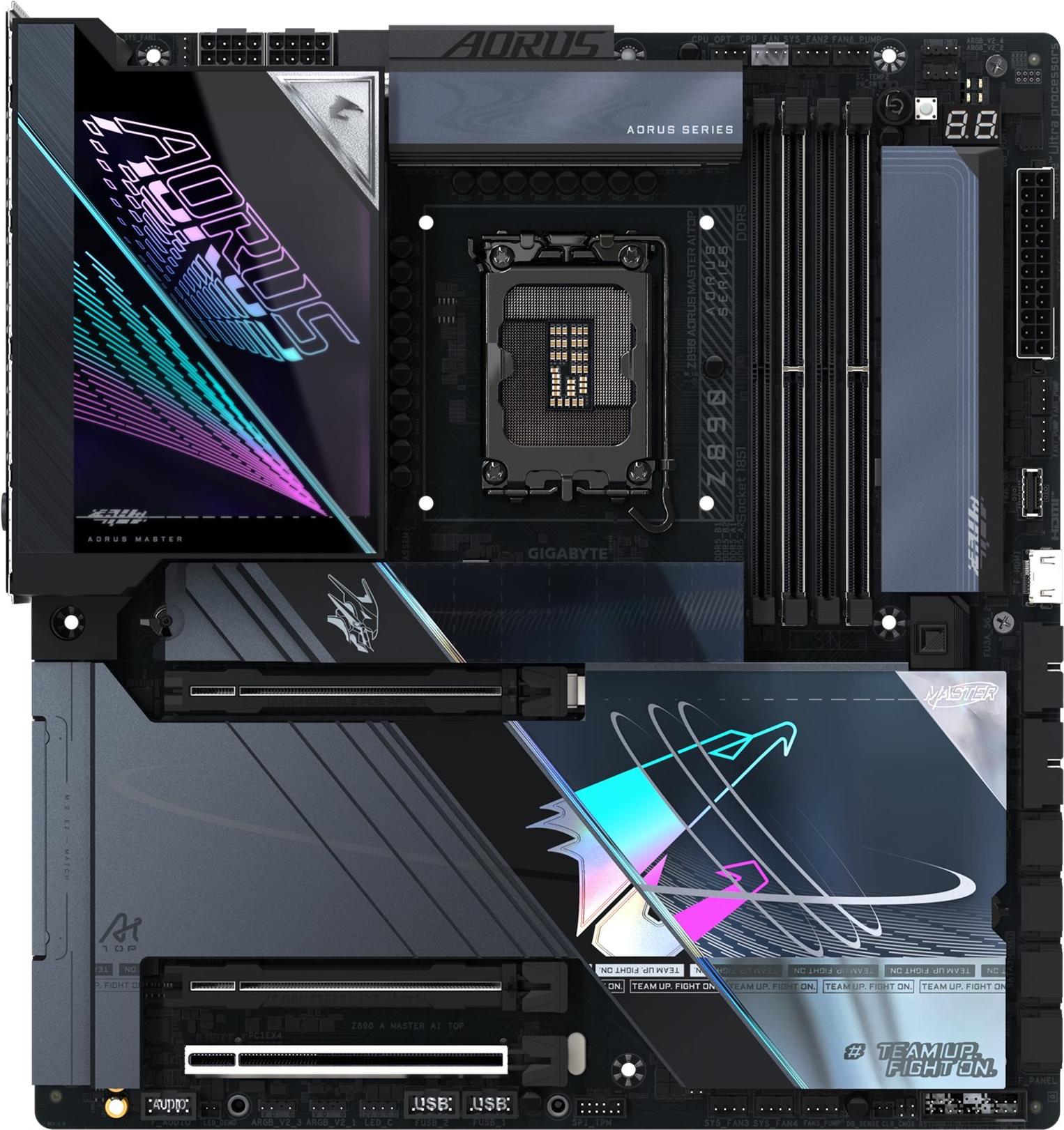 Gigabyte Aorus Z890 Master Ai Top - Motherboard - E-Atx - Lga1851-Sockel - Z890 Chipsatz - Usb4, UsB-C, Usb 3,2 Gen 2, Usb 3,2 Gen 1 - 2 X 2,5 Gigabi