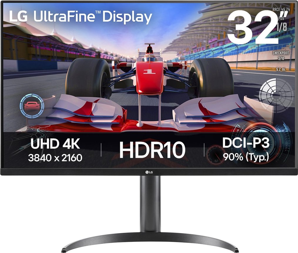 Lg 32ur550K-B - Monitor, 4k, 32 Zoll (81 Cm), VA-Panel, (3840 X 2160), 60 Hz, 4 Ms (gtg), DcI-P3, 90 %, Schwenkbar, Schwarz (32ur550K-b)