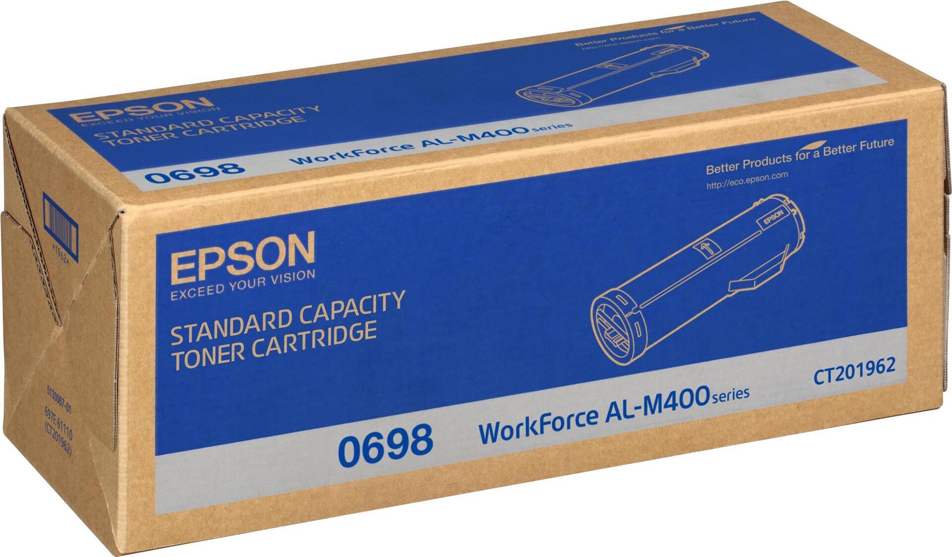 Epson - Tonerpatrone - 1 X Schwarz - 12000 Seiten - Für Workforce AL-M400dn, AL-M400dtn (c13s050698)