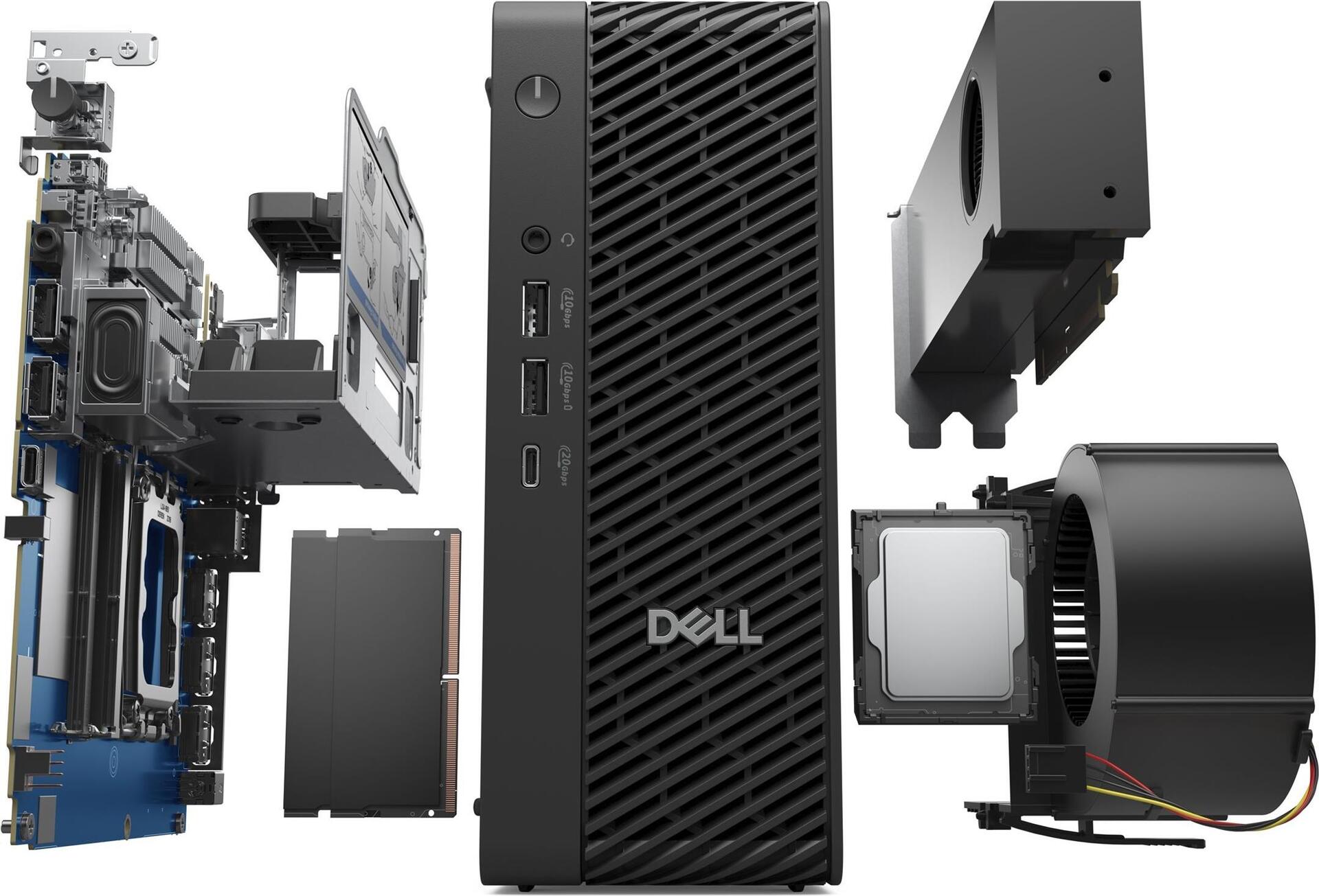 Dell Pro Max Micro Fcm2250 Intel Core Ultra 7 265 32gb 1tb Ssd Nvidia A1000 Wlan Vpro Kb Mouse 280w Tpm W11p 3y Basic Onsite (g69hk)