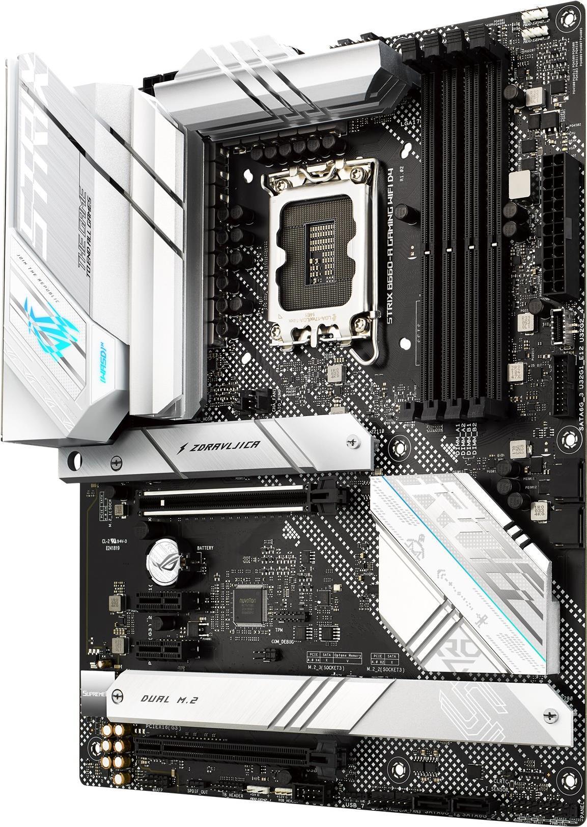 Asus Rog Strix B660-A Gaming Wifi D4 - Motherboard - Atx - Lga1700-Sockel - B660 Chipsatz - UsB-C Gen2, UsB-C Gen1, Usb 3.2 Gen 1, Usb 3.2 Gen 2, Usb