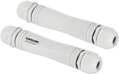 Intellinet Ultra Long Range Outdoor Fast Ethernet Poe+ Extender Set Verlängert PoE-Reichweite Auf Bis Zu 1000 M, Ein PD-Port Bis Zu 95 W, Ieee 802.3b