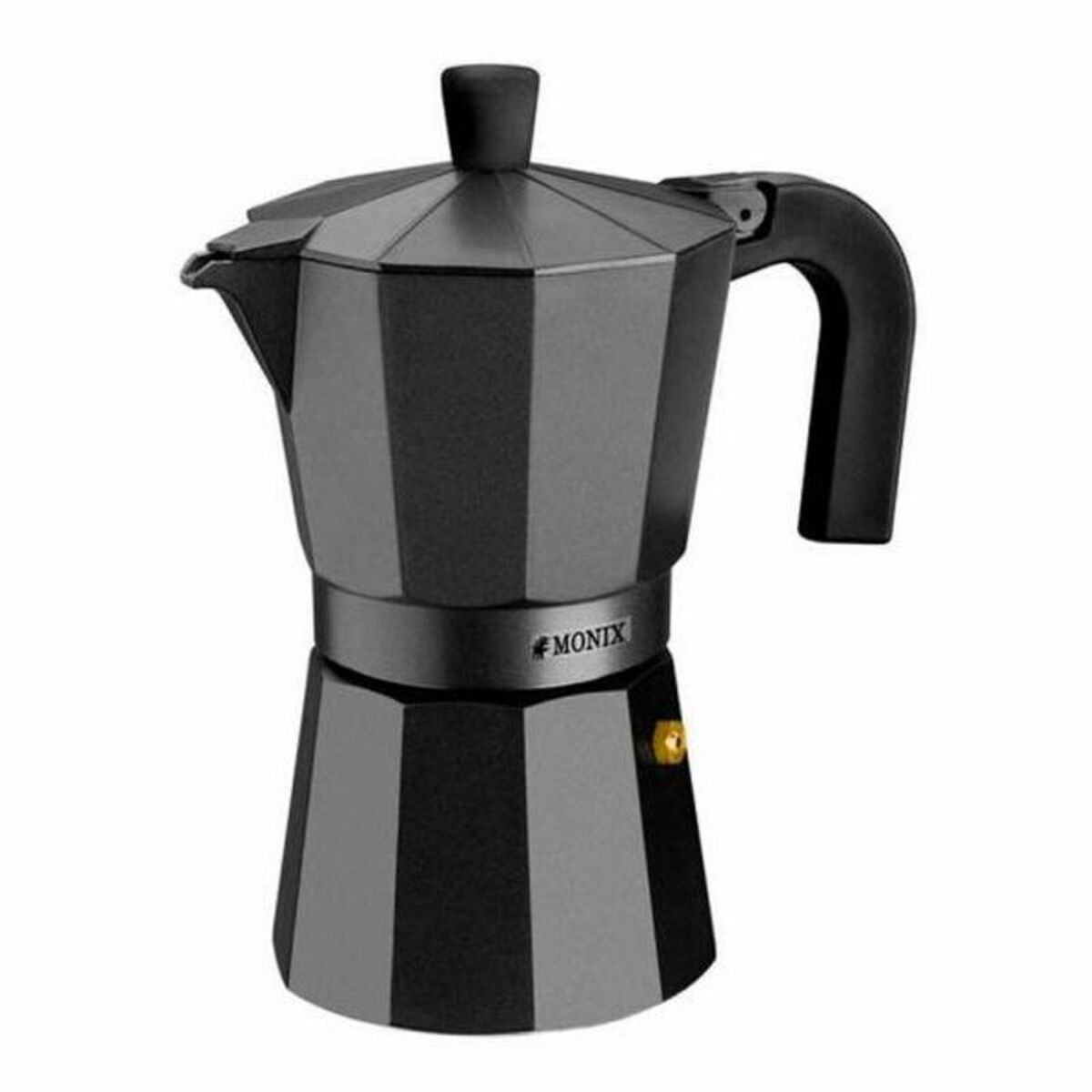 Caffettiera Italiana Monix Braisogona_m640012 Nero Alluminio 12 Tazze 1,5 L
