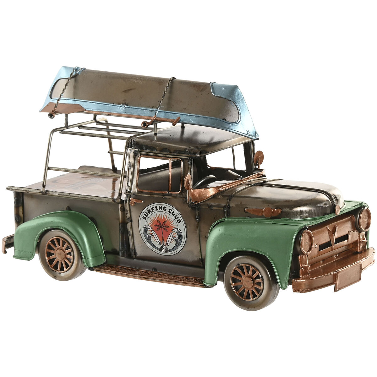Statua Decorativa Home ESPRIT Verde Argentato Vintage Flatbed truck 30 X 13 X 16 CM