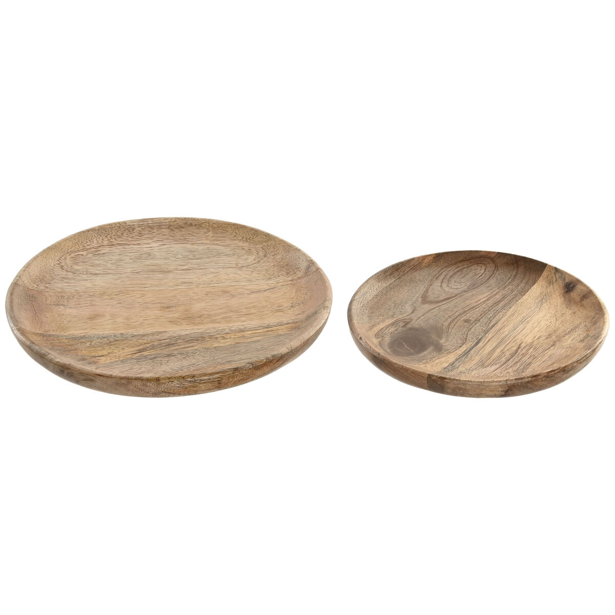 Svuotatasche Home ESPRIT Marrone Legno di mango Rotondo 25 x 25 x 2,5 cm