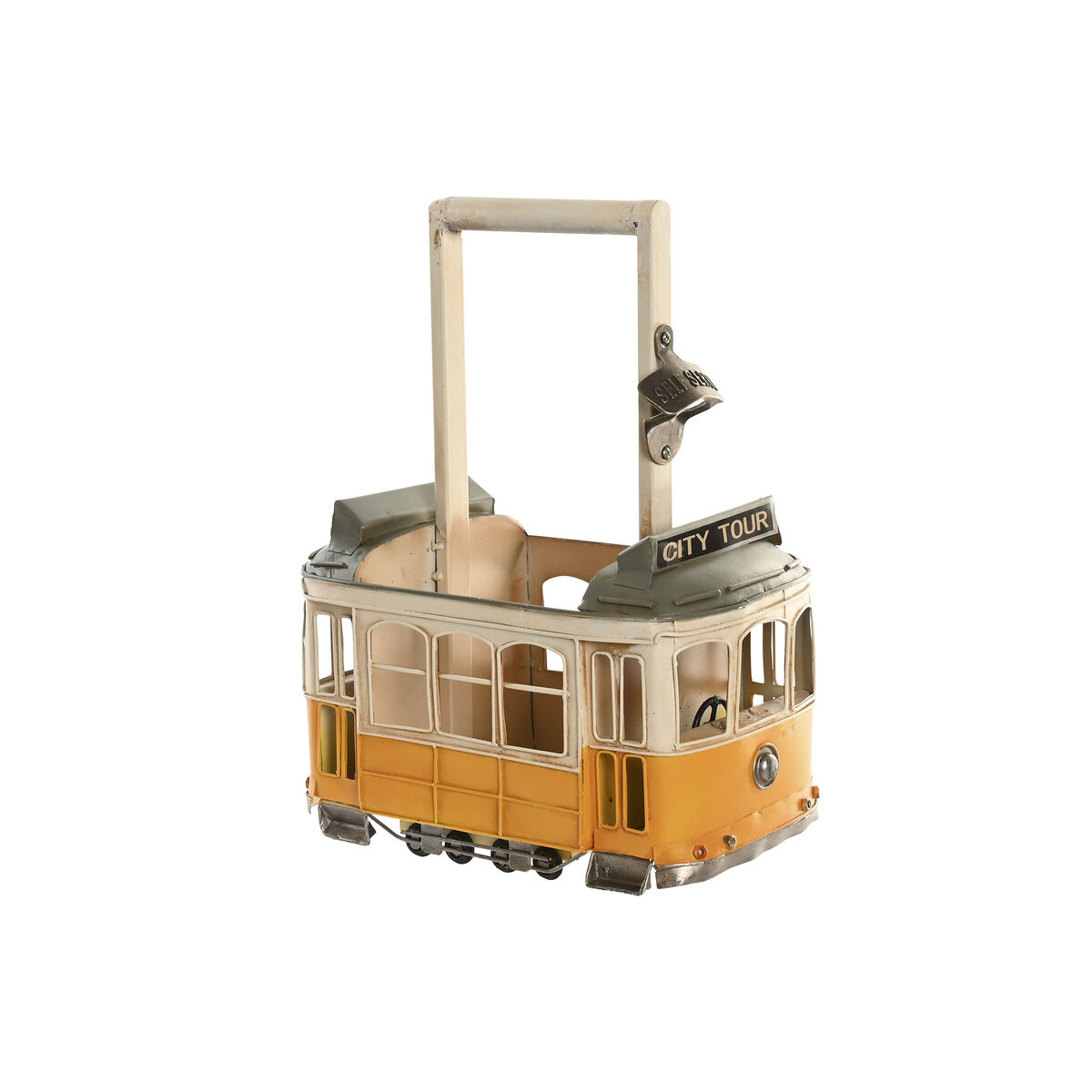 Portabottiglie Home ESPRIT Giallo Bianco 28 X 17 X 37 CM