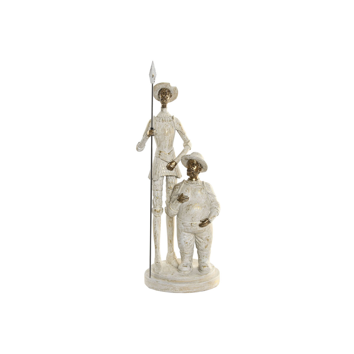 Statua Decorativa Home ESPRIT Bianco Dorato 14 X 13 X 42,5 CM