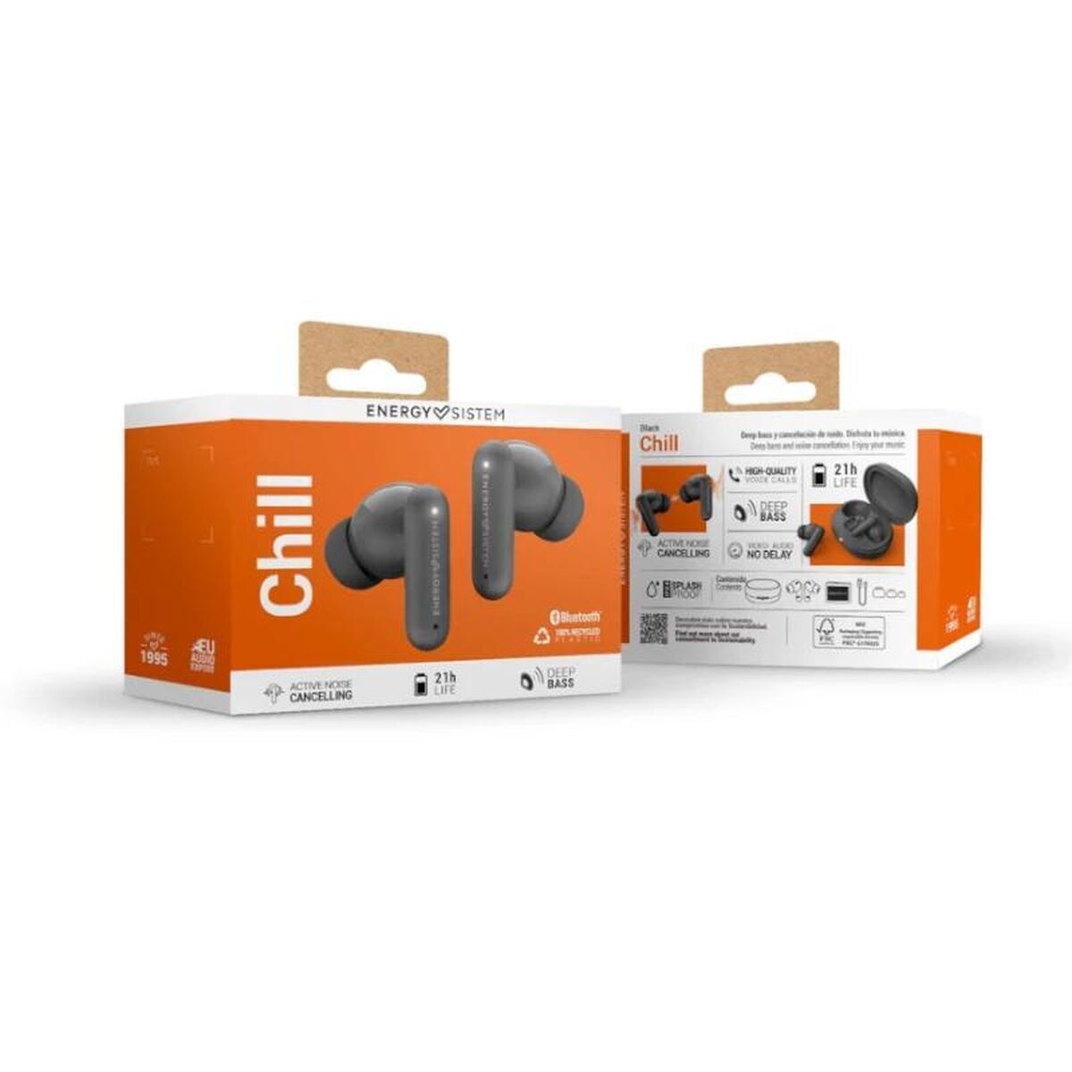 Auricolari Wireless con Custodia di Ricarica Energy Sistem 459919 Nero - Image 4