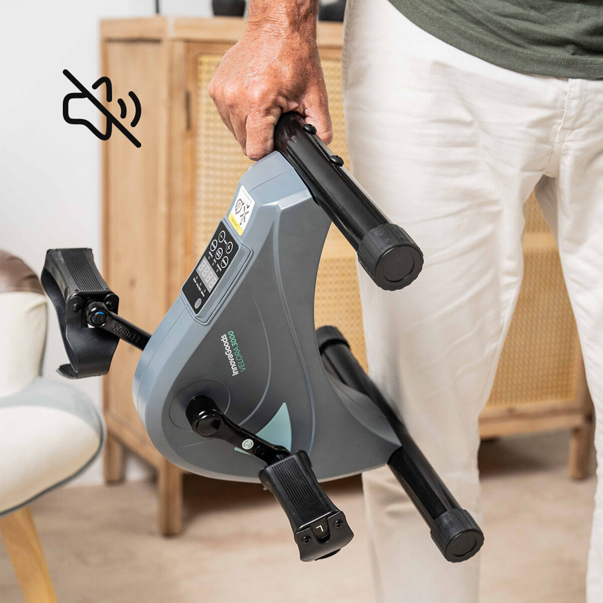 Pedalatore Elettrico Assistito per Braccia e Gambe con Tappetino e Telecomando Velora 3000 InnovaGoods - Image 6