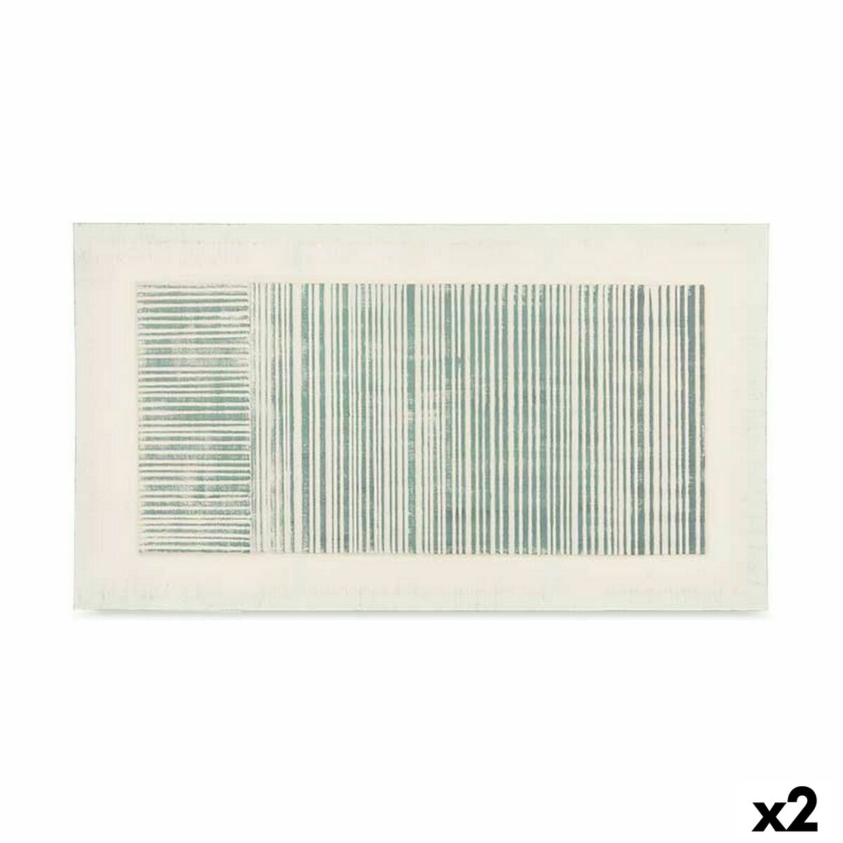Tela Gift Decor Azzurro Bianco Righe Con Rilievo 110 X 60 X 2,5 Cm (2 Unità)