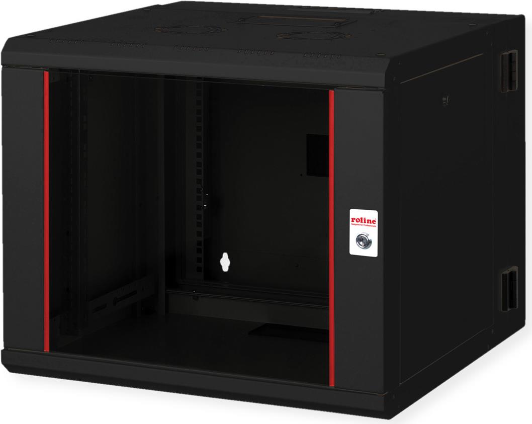 Roline 19 Zoll Wandgehäuse Pro 9 He 600x600 Bxt Zweiteilig Schwenkbar Schw - Wandgehäuse (26.21.0181)