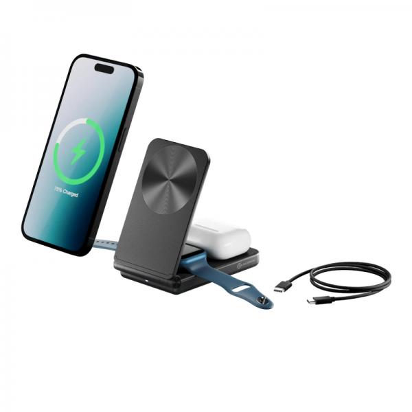 Alogic A31fwcbk Caricabatterie Per Dispositivi Mobili Auricolare, Smartphone, Orologio Intelligente, Orologio Nero Usb Carica Wireless Ricarica Rapid