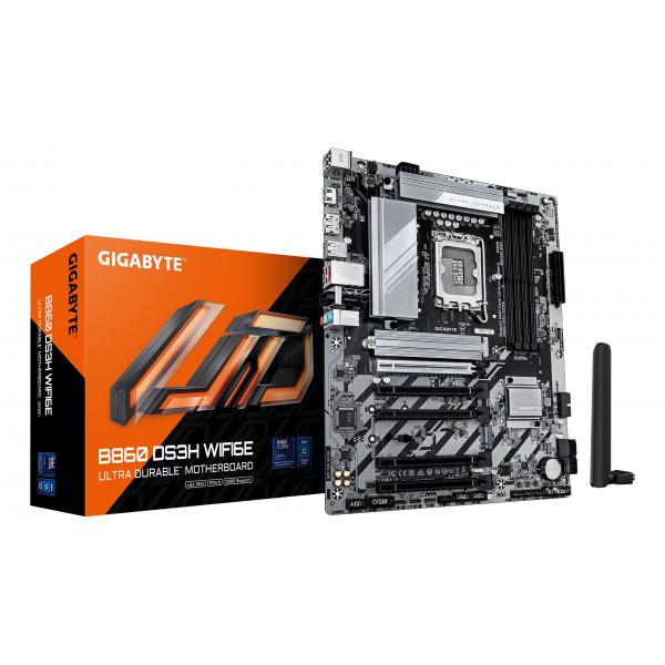 Gigabyte B860 Ds3h Wifi6e Scheda Madre - Cpu Intel Core Ultra, Vrm A 8+1+2+2 Fasi, Fino A 9066mhz Ddr5, 1xpcie 5.0 + 1xpcie 4.0 M.2, Lan 2,5 Gbe, Wif