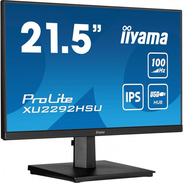 Iiyama Prolite Xu2292hsU-B6 Monitor Pc 54,6 Cm [21.5] 1920 X 1080 Pixel Full Hd Led Nero (21in Ultra Mince 1920x1080 16:9 - 100hz 04ms 1000:1 1xhdmi/
