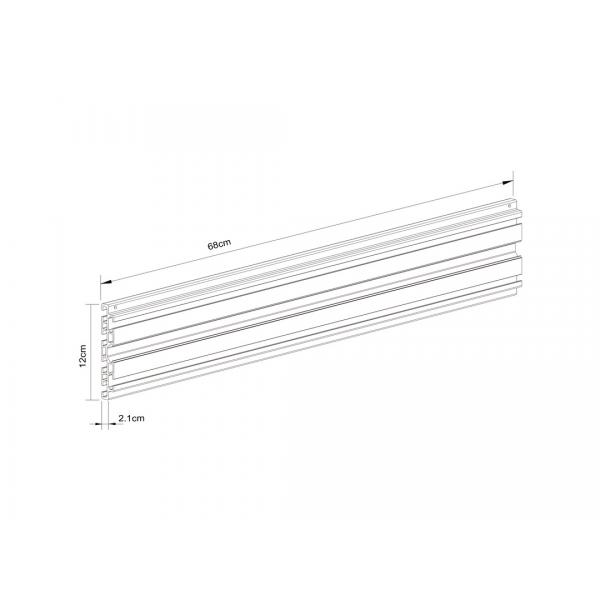 Multibrackets 3866 Accessorio Per Il Montaggio Del Monitor (multibrackets M Pro Series - Single Screen Rail 68cm Black) - Image 3