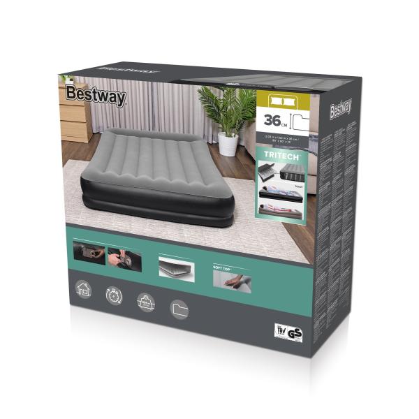 Lettino Gonfiabile - Bestway - Materasso 2 Posti - 203 X 152 X 36 Cm - Pompa Elettrica Integrata