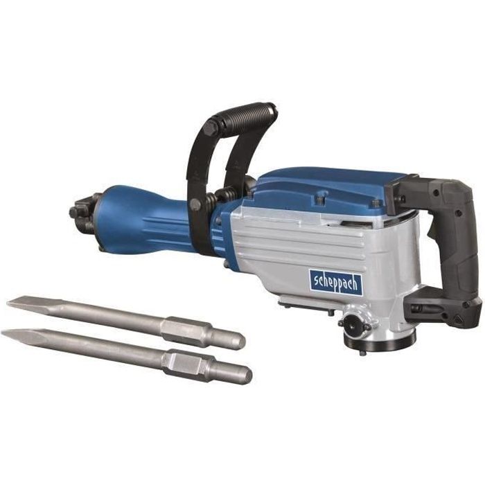 Scheppach Trapano A Percussione 1600w 50 Joule Con Custodia In Metallo E Set Di 2 Scalpelli Ab1600