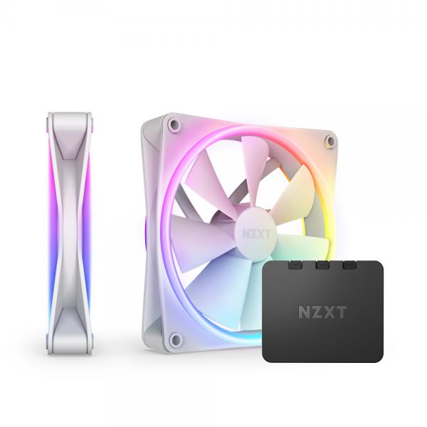 Nzxt F140 Rgb Duo Twin Pack Case Per Computer Ventilatore 14 Cm Bianco 2 Pz (nzxt F140 Rgb Duo 140mm Pwm 2pk Wht)