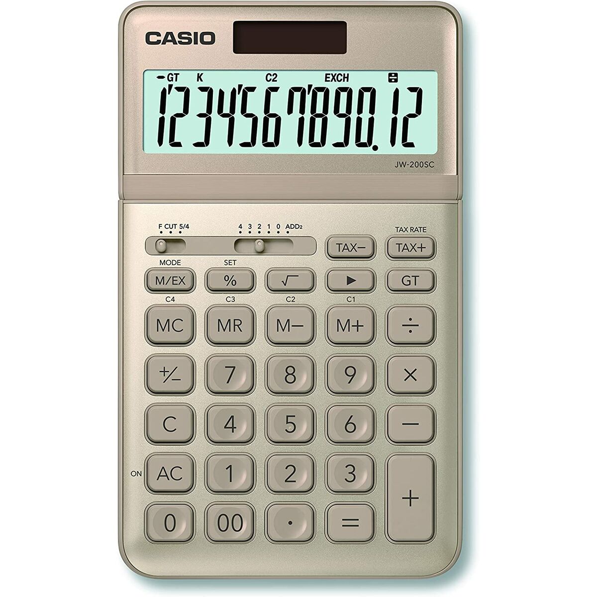 Calcolatrice Casio JW-200sC-Gd Dorato Plastica