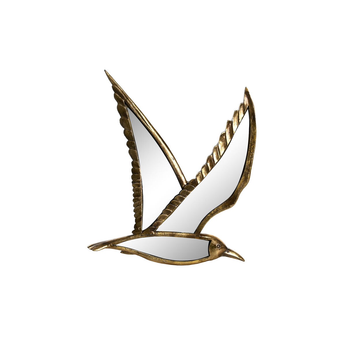 Statua Decorativa Dkd Home Decor 32,5 X 3 X 28 Cm Dorato Uccello