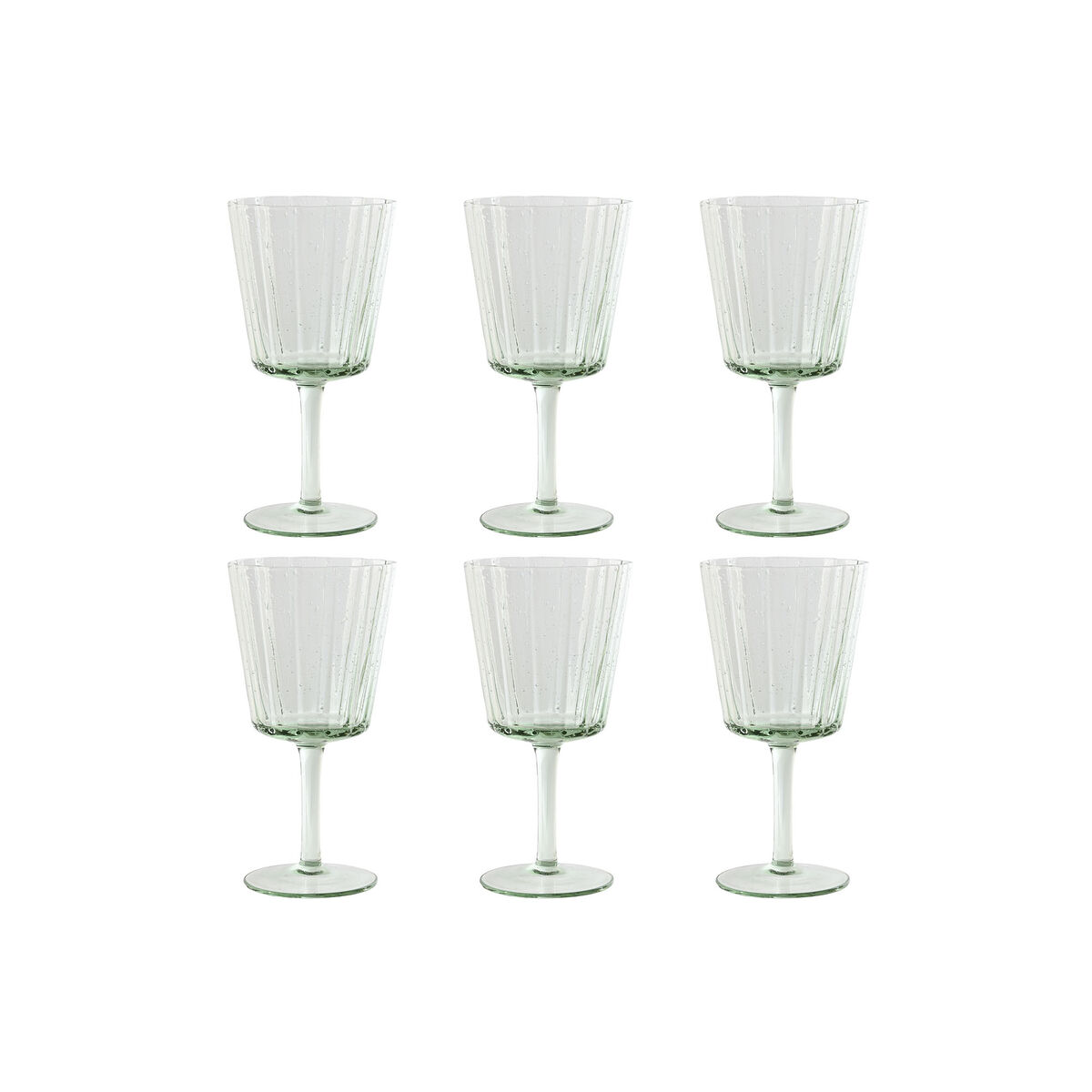 Set Di Bicchieri Home Esprit Verde Cristallo 285 Ml 8,4 X 8,4 X 16,4 Cm (6 Unità)
