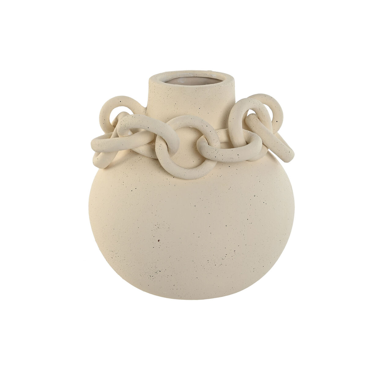 Vaso Home Esprit Bianco Ceramica Gres Moderno 22 X 22 X 22 cm