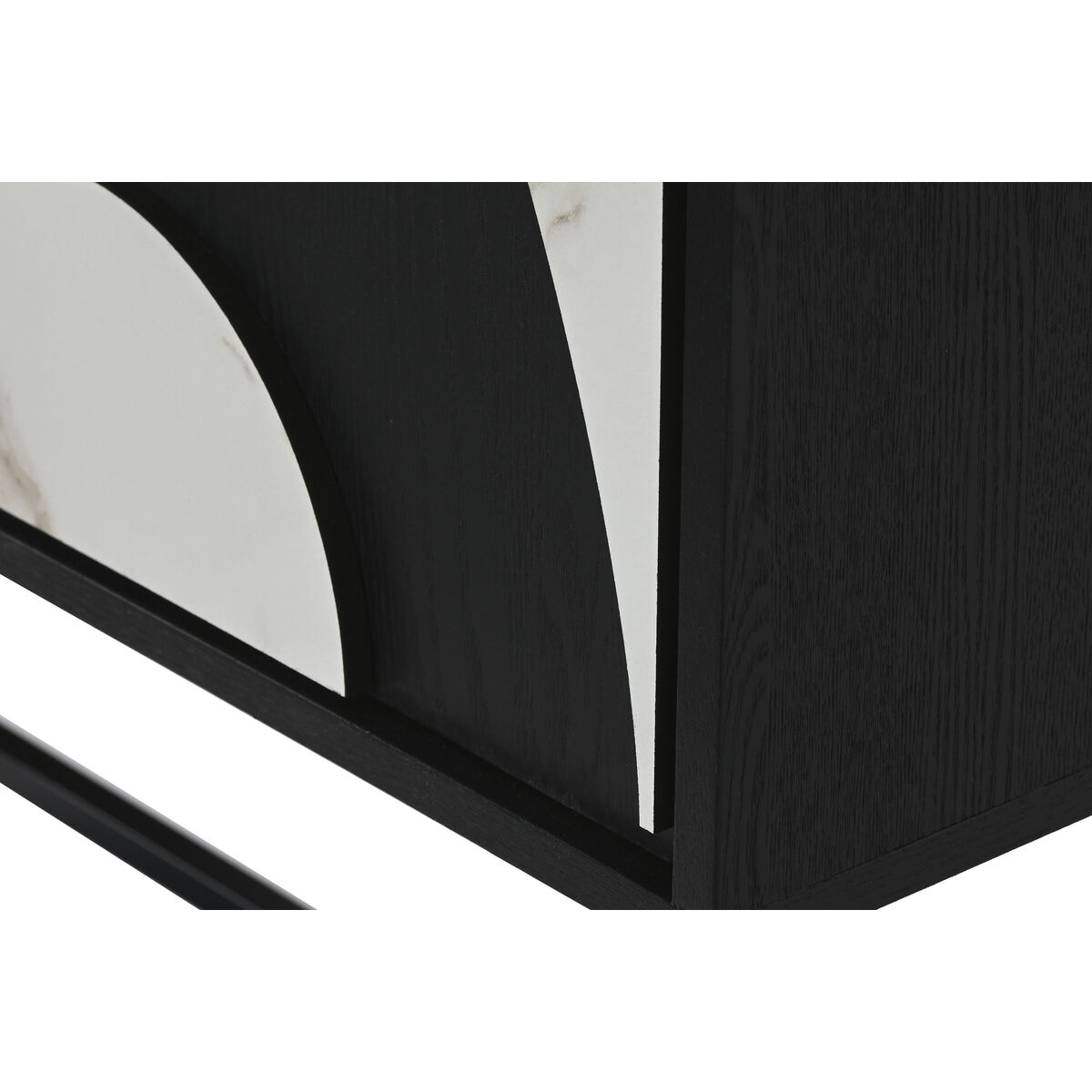 Armadio Home Esprit Bianco Nero Metallo Abete 100 X 40 X 170 cm - Image 3