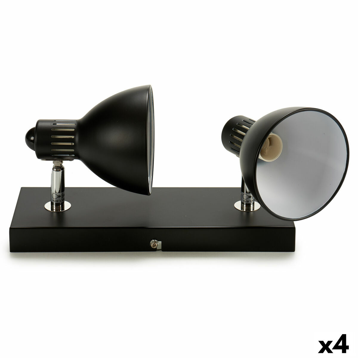 Lampadario Grundig Nero Metallo 40 W 15 X 9 X 32 Cm E14 (4 Unità)