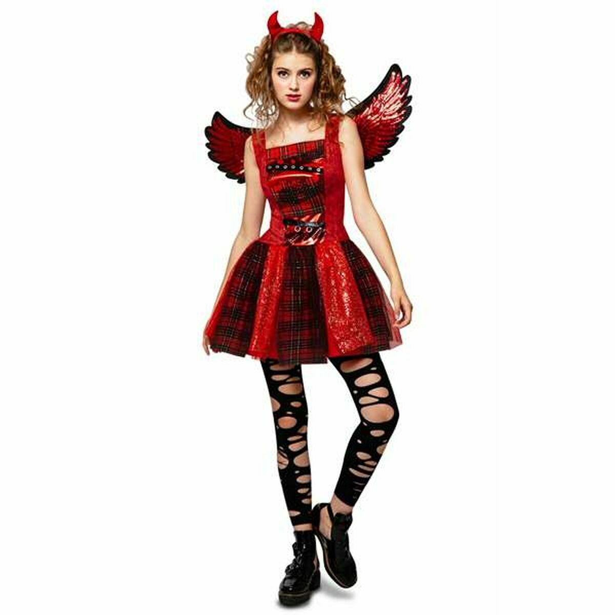 Costume Per Adulti My Other Me Diavolo Donna Rosso Intenso Rosso (3 Pezzi) Taglia:s