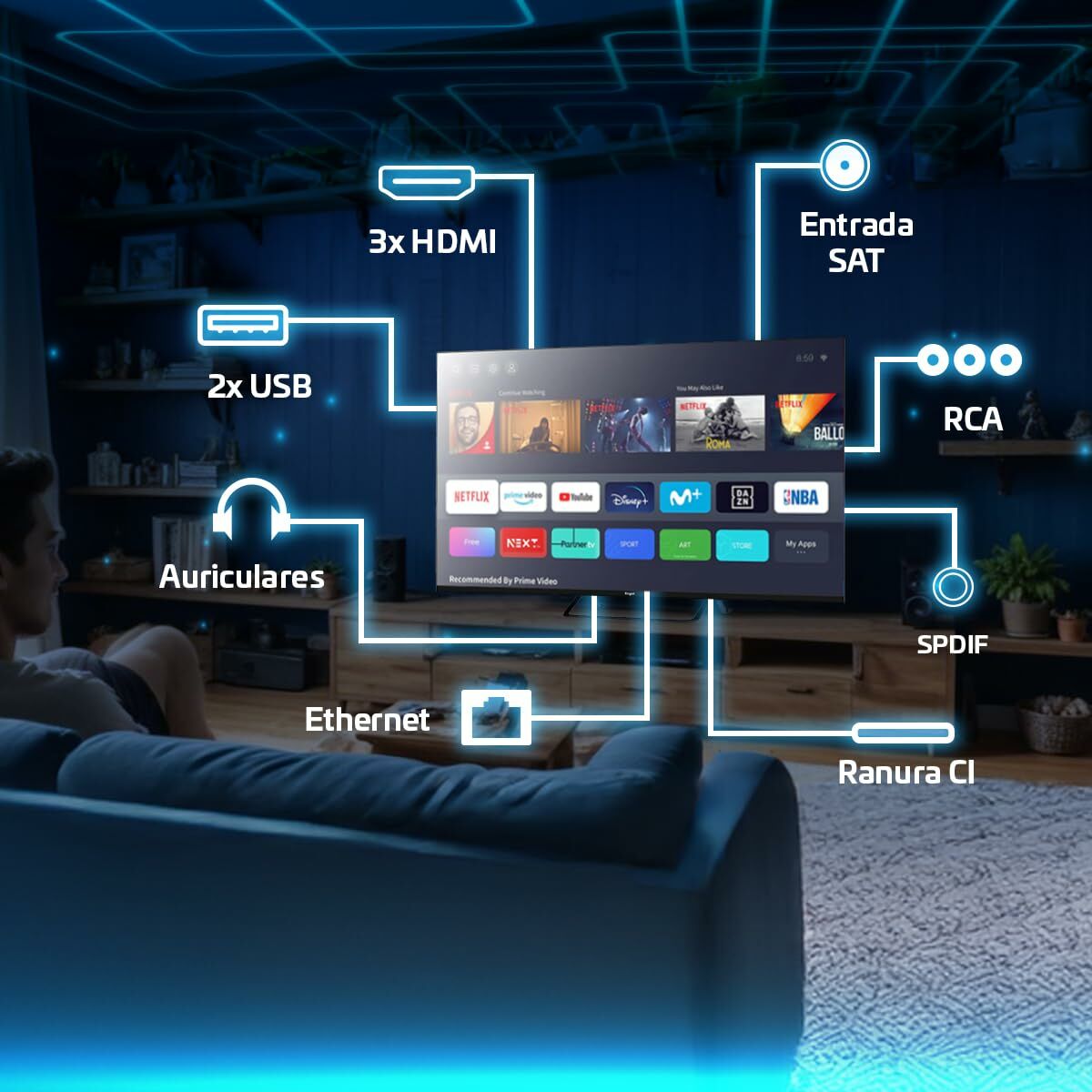 Smart Tv Engel Le3295qled 32 32" Qled - Image 3