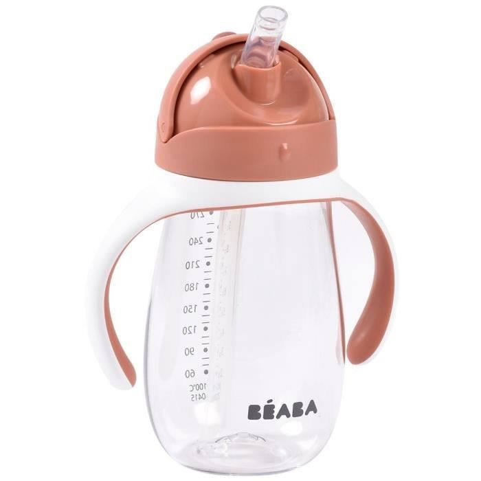 Tazza Con Cannuccia - Beaba - 300 Ml - Terracotta