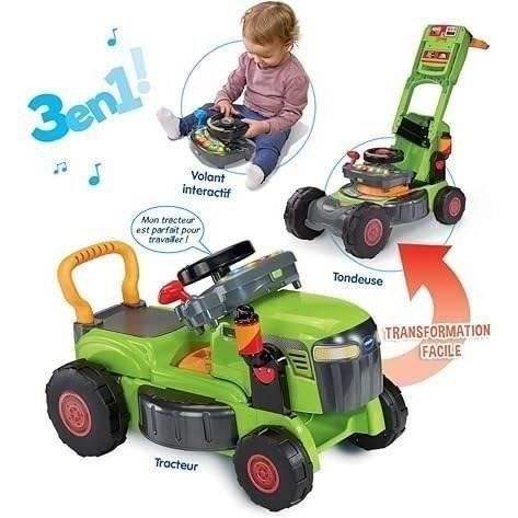 Vtech Baby - Super Trattore Magi Mower Evolutivo 3 In 1 - Verde - Multicolore