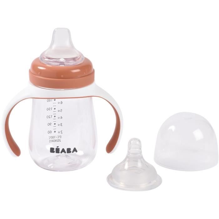 Bottiglia Da Allenamento 2 In 1 - Beaba - 210 Ml - Terracotta