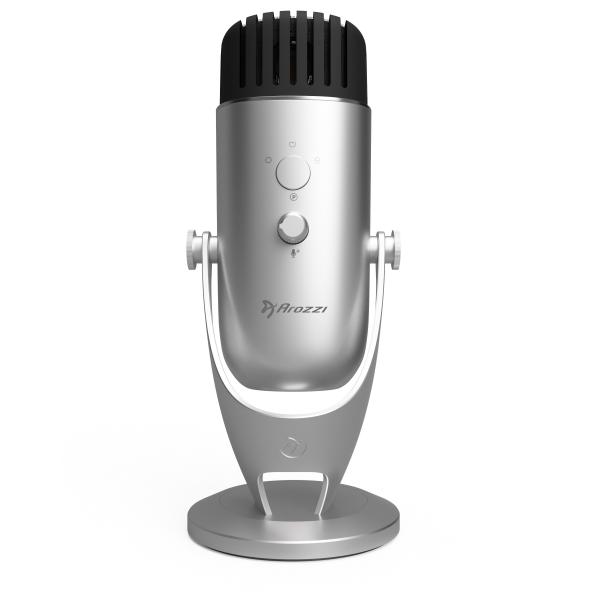 Arozzi Colonna Argento Microfono Da Tavolo (arozzi Colonna Microphone - Silver) - Image 3