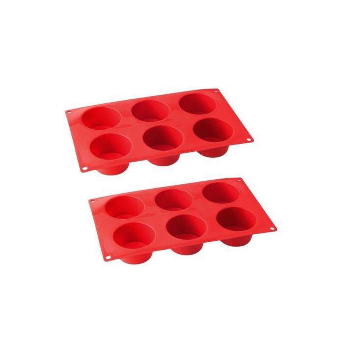 Set Di 2 Stampi Per Muffin 6 Stampe - Dr Oetker - Flexxibel Love - 30 X 18 cm