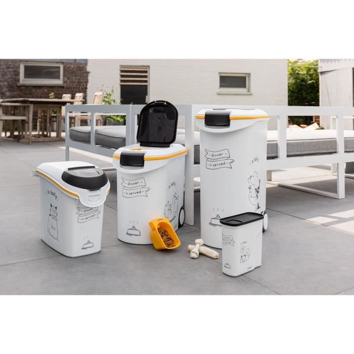 Curver Contenitore Per Alimenti Secchi 54 L / 20 Kg - Animali Domestici Da Tavola - Bianco - 49,3 X 27,8 X 60,5 Cm - Per Cani - Image 4