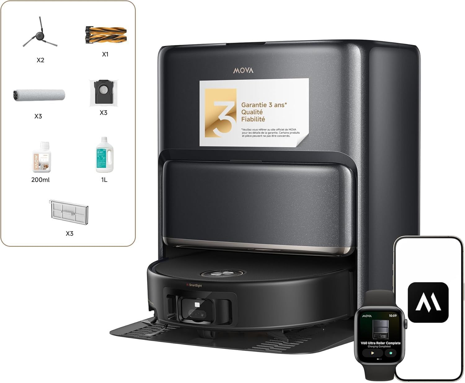 Mova Z60 Ultra Roller Complete - Aspirapolvere Con Tecnologia Di Pulizia Hydroforce, Duosolution, Stepmaster 2.0, Liftpro