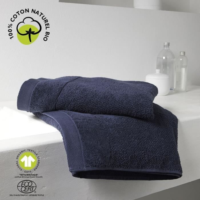 Telo Da Bagno - Today - 70 X 130 Cm - Cotone - Blu Navy Biologico