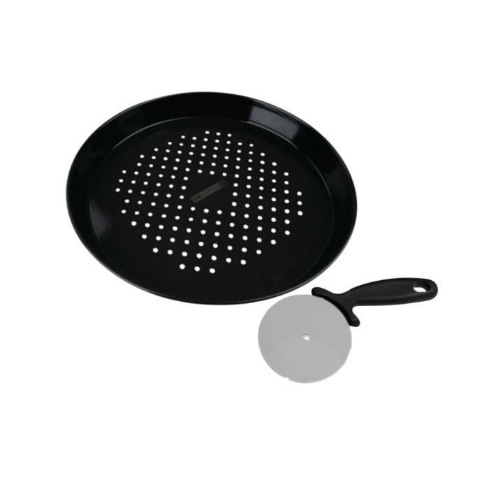 Set Di Piastre E Rotelle Per Pizza Forate - Fackelmann Profesional - 32 cm