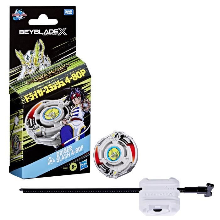 Beyblade X Starter Pack X-Over Project Driger Slash 4-80p, Trottola E Lanciatore Di Tipo Bilanciato, Dagli 8 Anni In su