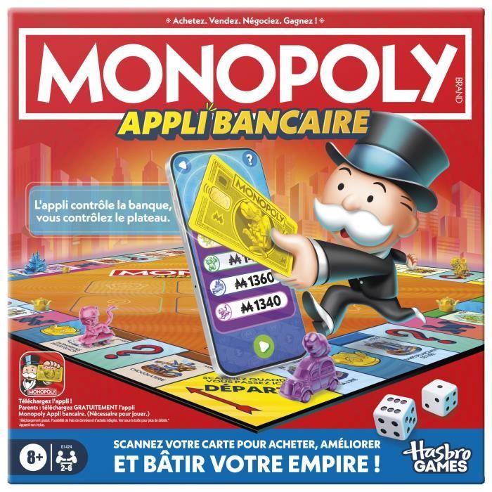 Monopoly Banking App, Gioco Da Tavolo Con App Per Dispositivi Smartphone, Dagli 8 Anni In su