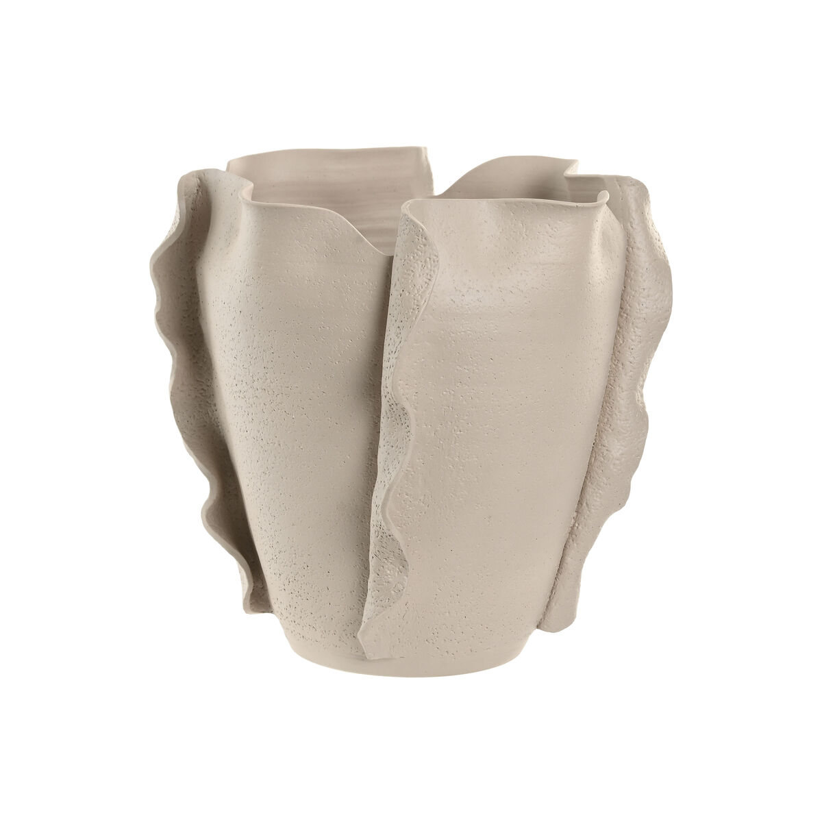 Vaso Home Esprit Bianco Ceramica Stile Artigianale Moderno 33 X 33 X 32 cm
