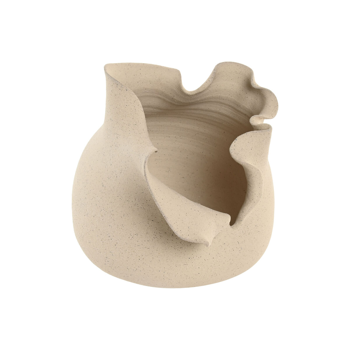 Vaso Home Esprit Bianco Ceramica Stile Artigianale Moderno 27 X 22 X 22 cm