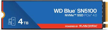 Sandisk Wd Blue Sn5100 Nvme 4tb Nvme / M.2 2280 / Pcie Gen4 / 5500mb/s Read / 5000mb/s Write (wds400t5b0E-00cpe0)