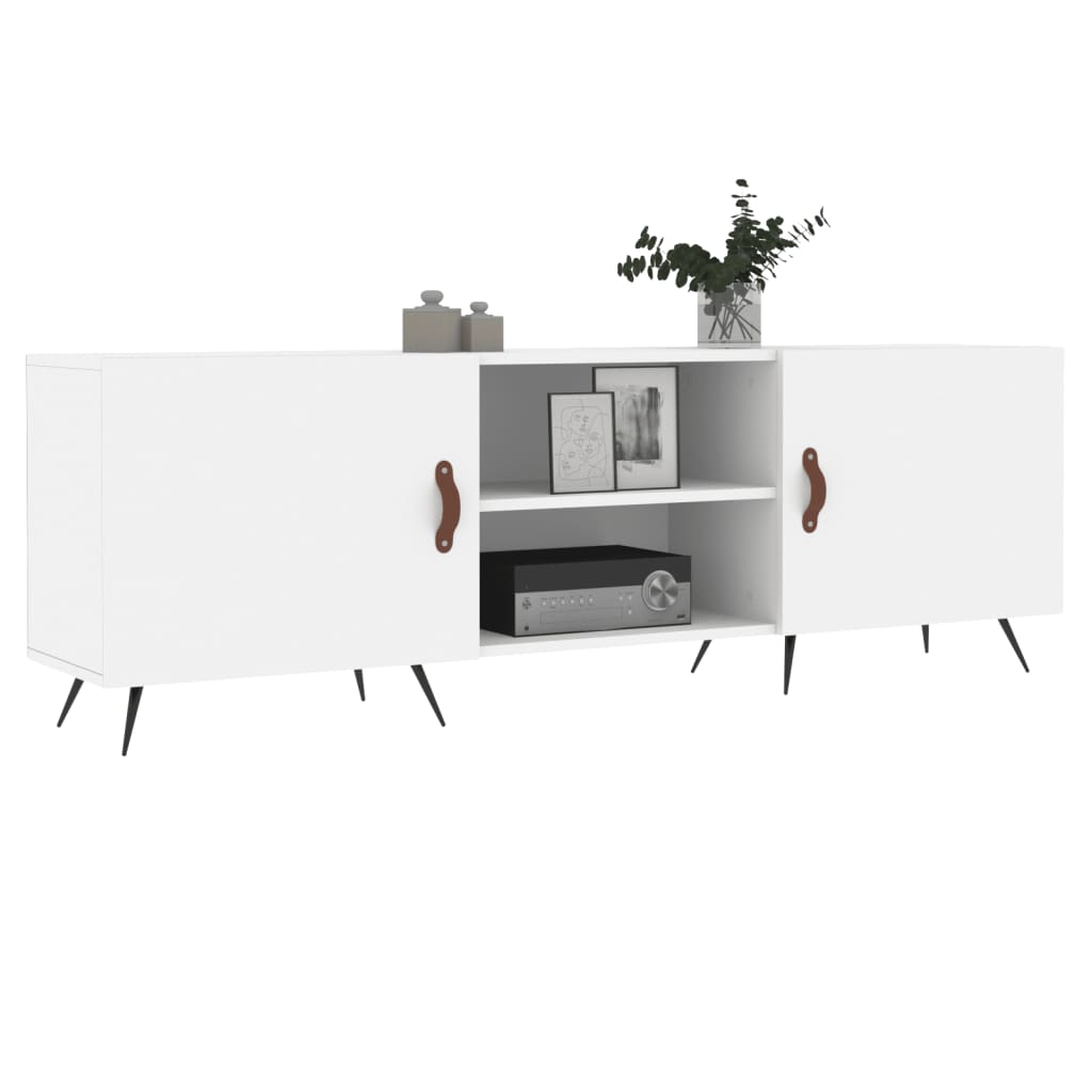 vidaXL Mueble para TV madera de ingeniería blanco 150x30x50 cm - Image 3