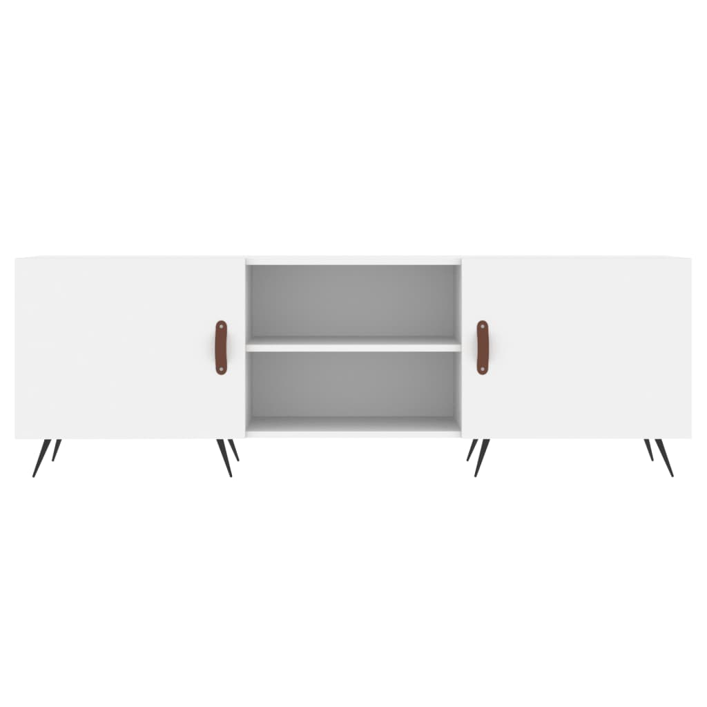 vidaXL Mueble para TV madera de ingeniería blanco 150x30x50 cm - Image 5