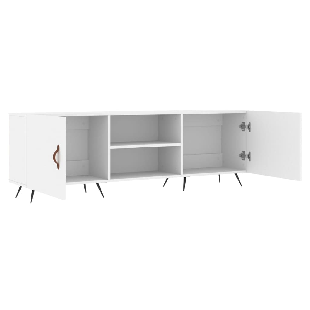 vidaXL Mueble para TV madera de ingeniería blanco 150x30x50 cm - Image 6